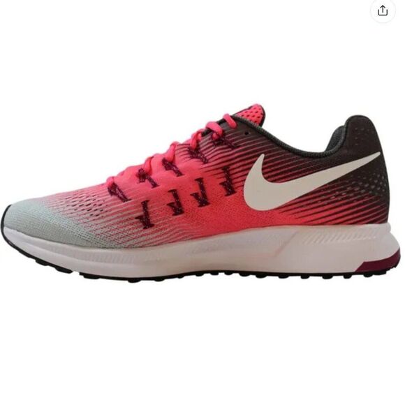 Nike Zoom Pegasus 33 831356-603 Racer Pink White Midnight Fog Womens 7 US 38 - Picture 2 of 5
